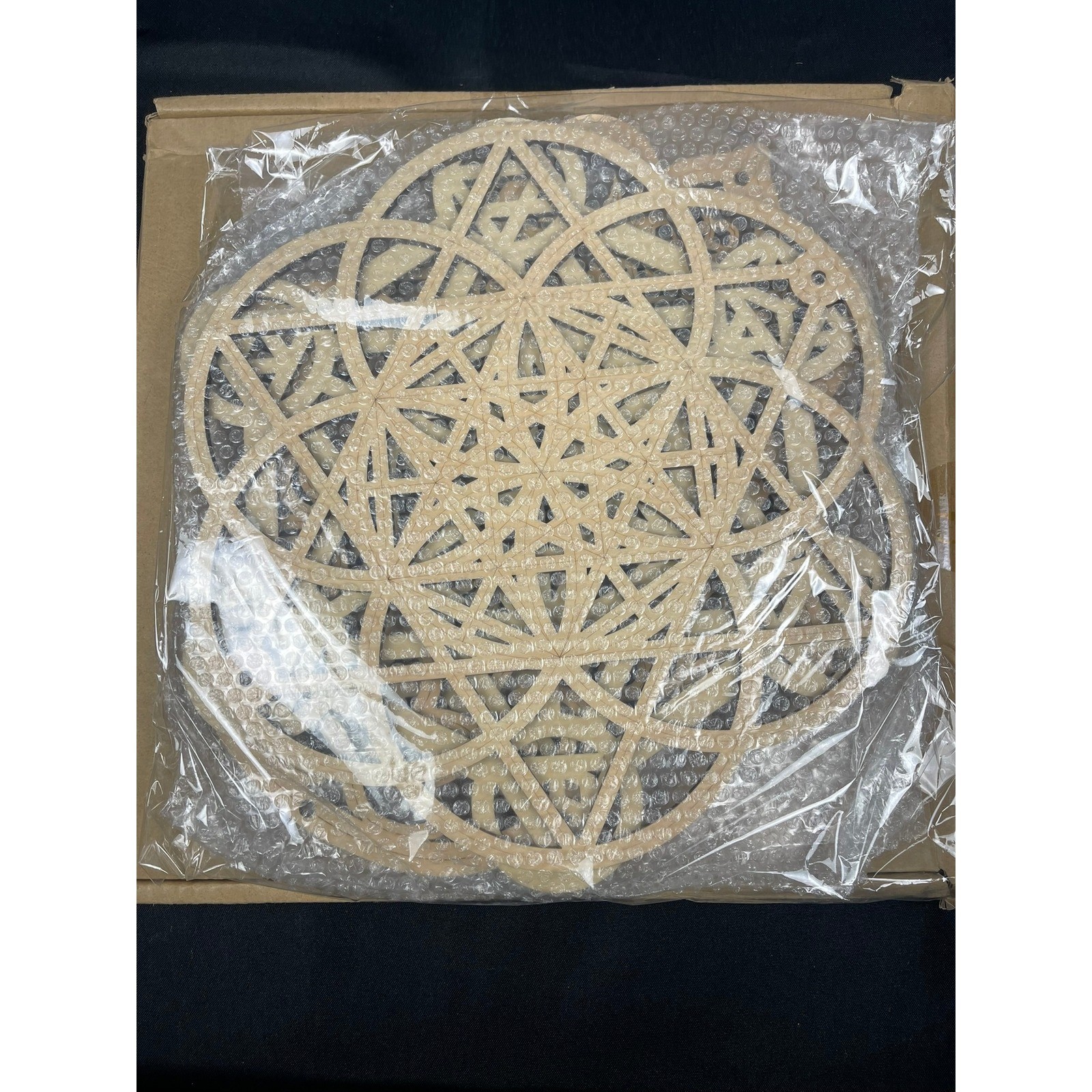 Sacred Geometry Wall Art Large Irregular Shape Wood Laser Cut Flower of Life Set gallery
