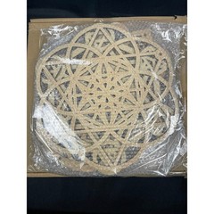 Sacred Geometry Wall Art Large Irregular Shape Wood Laser Cut Flower of Life Set
