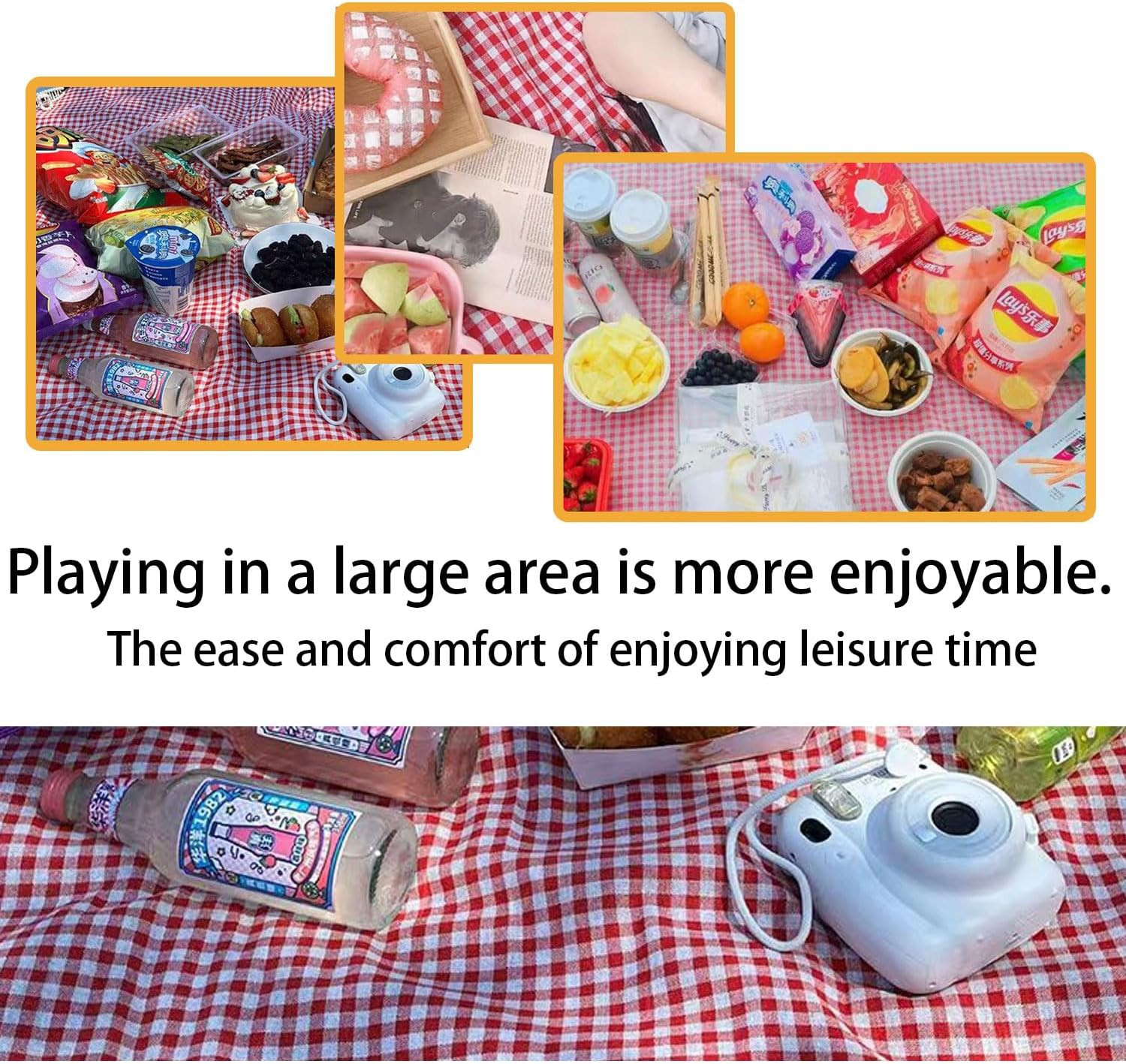 Large Picnic Blanket Waterproof and Sand Proof -59x39 inch Large Outdoor Beach M gallery