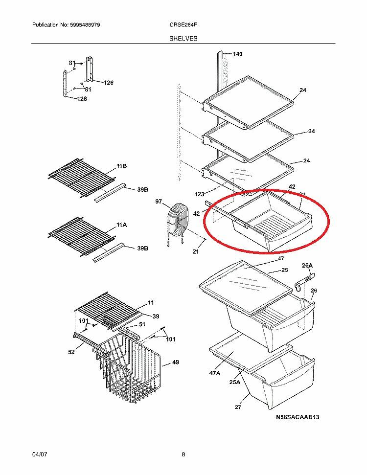 Top Pan Meat Drawer Compatible with Frigidaire Electrolux Refrigerator 240342830 gallery