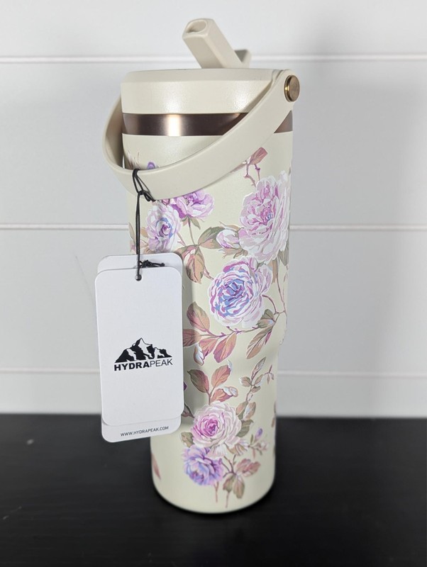 Hydrapeak Nomad 32 Ounce Rosevine Ivory Bloom Stainless Steel Insulated Tumbler gallery