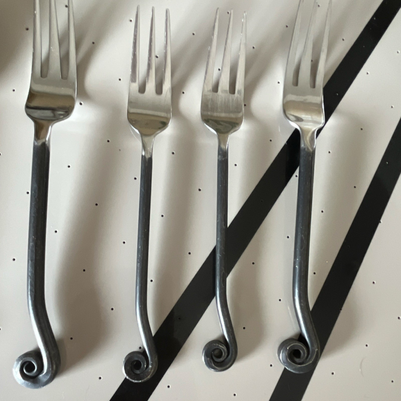 Gourmet Settings SS Flatware Set TREBEL CLEF or FIDDLEHEAD POTTERY BARN gallery