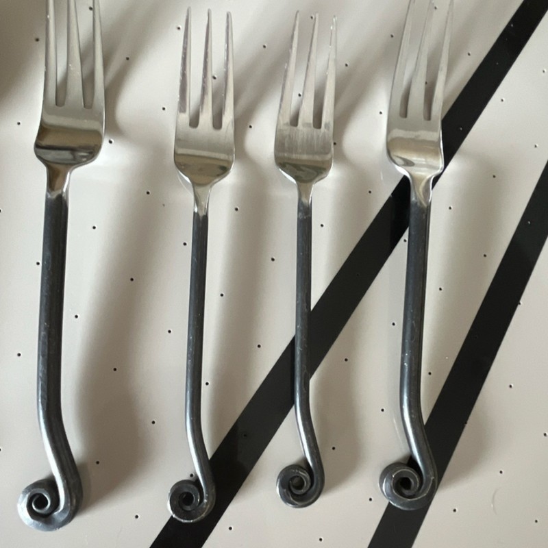 Gourmet Settings SS Flatware Set TREBEL CLEF or FIDDLEHEAD POTTERY BARN gallery