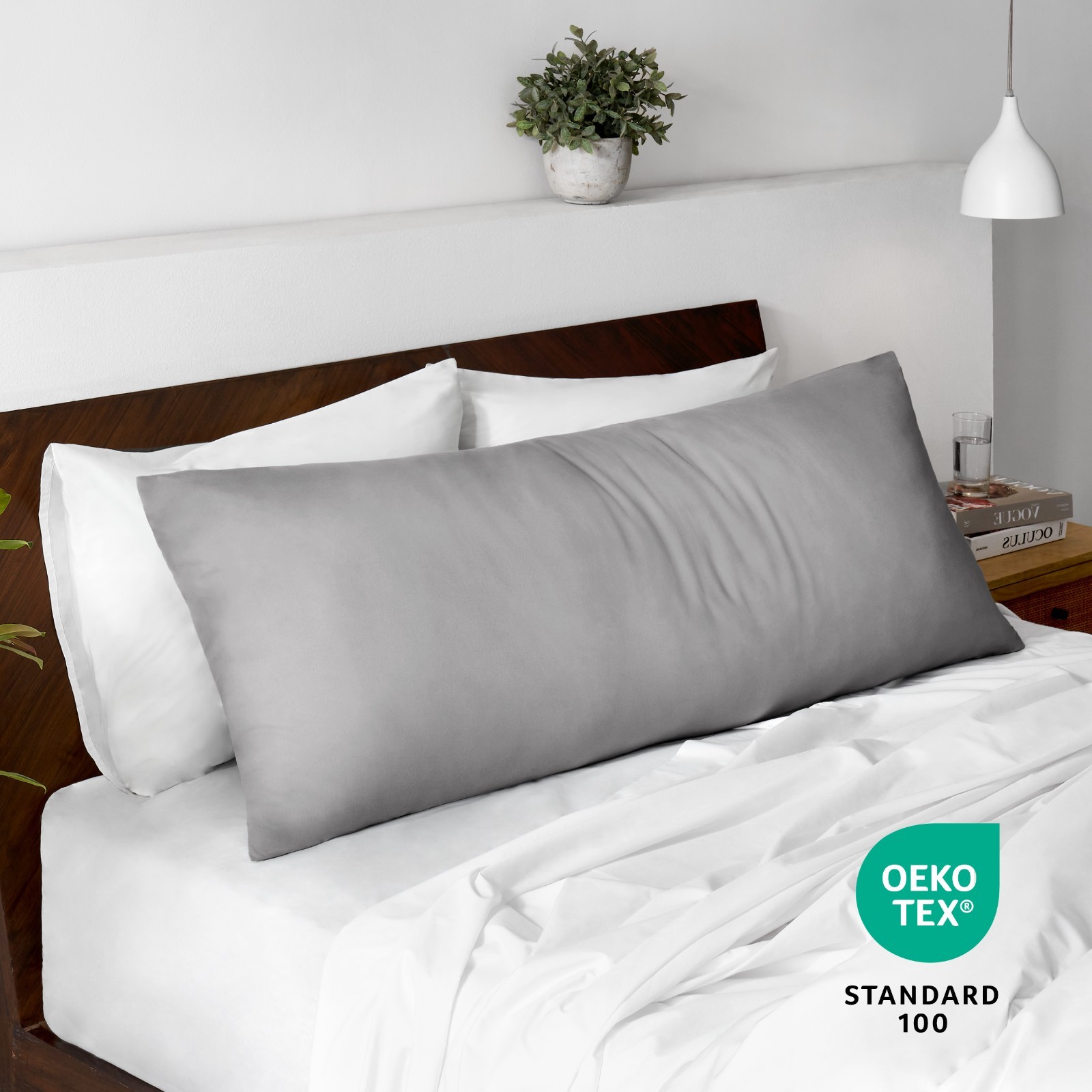 Bare Home Microfiber Body Pillow Cover - Ultra Soft - Zipper Closure gallery