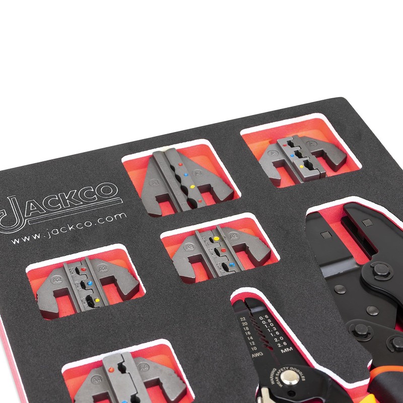 TGR Interchangeable Ratcheting Terminal Crimper Set - 7 Die Sets Quick Black gallery