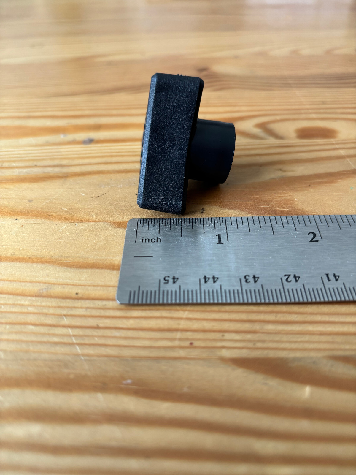 1/4 in. x 20 Threaded 3-Prong Knob, black, new, Made in USA gallery