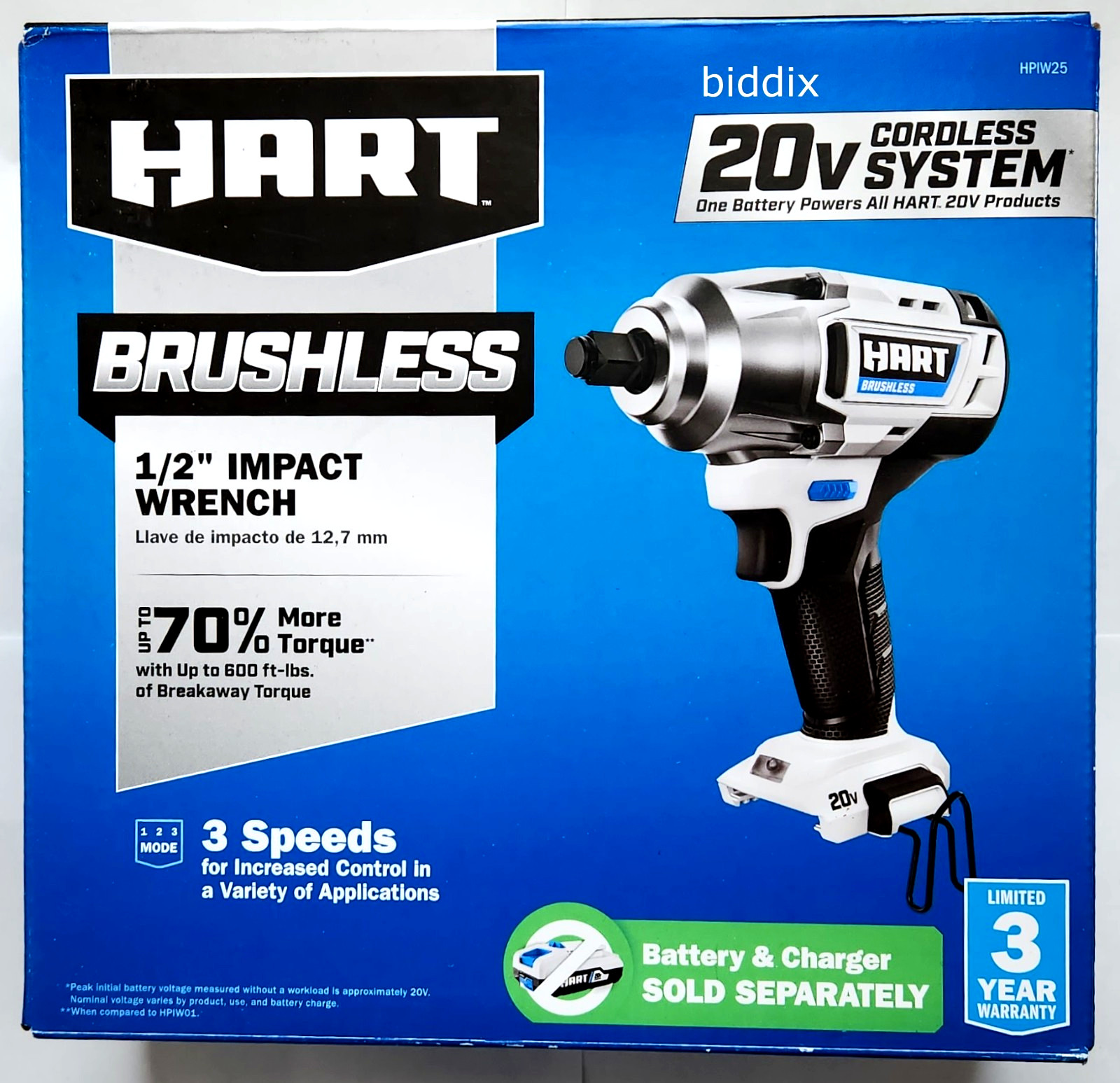HART 20-Volt 1/2-inch Battery-Powered Brushless Impact Wrench - Tool Only gallery
