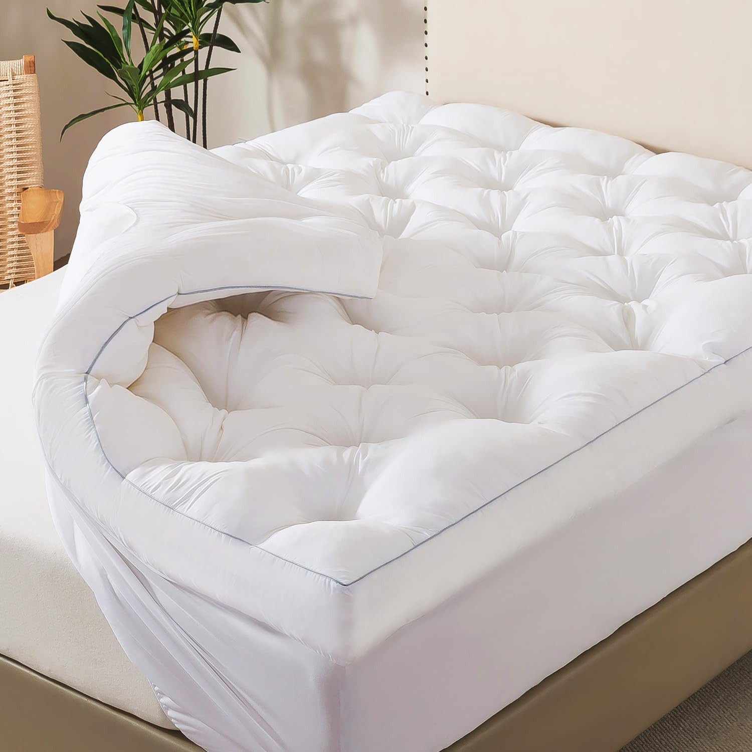 WhatsBedding 5 Inch Memory Foam Mattress Topper Queen Size, Supportive Fluffy Sh gallery