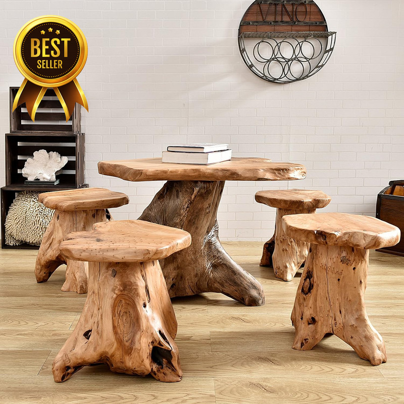 Natural Cedar Stump Stool, 14" End Table, Live Edge Side Table, Plant Stand, Sma gallery
