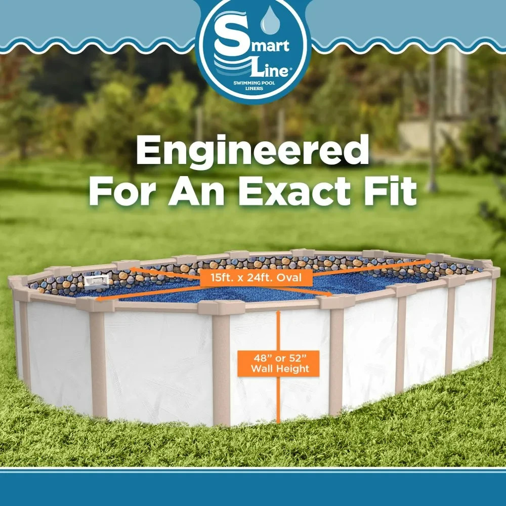 SmartLine Seaside Lagoon 25 Gauge Overlap Swimming Pool Liner - Choose Size gallery