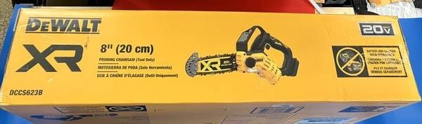 DEWALT XR Cordless Pruning Chainsaw, 20V, 8", Brushless DCCS623B gallery