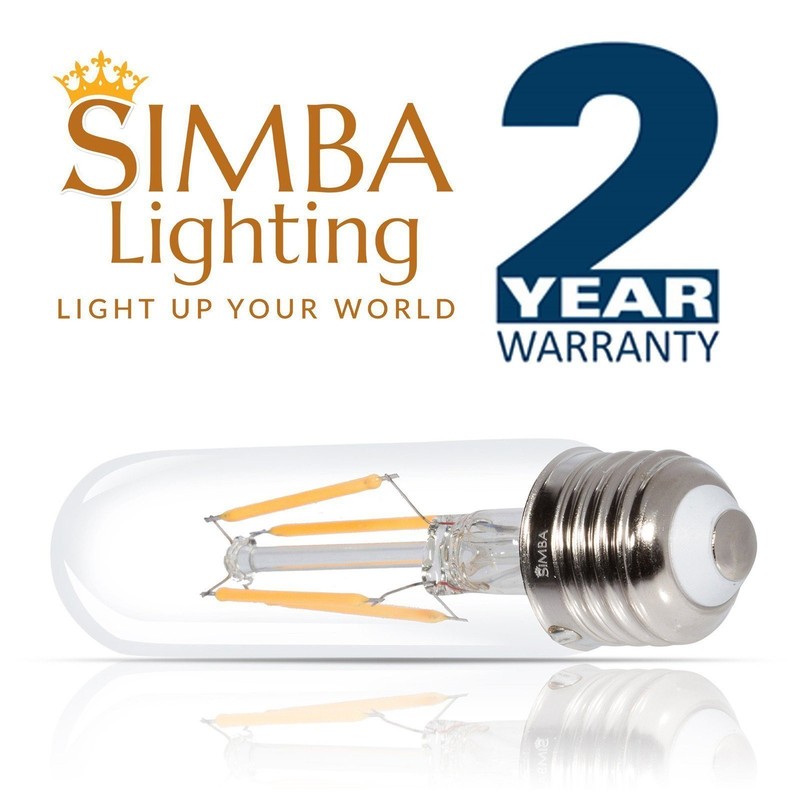 [3 Pack] Simba Lighting® LED T10 Bulbs 4W Dimmable 40W Equivalent 120V E26 2700K gallery