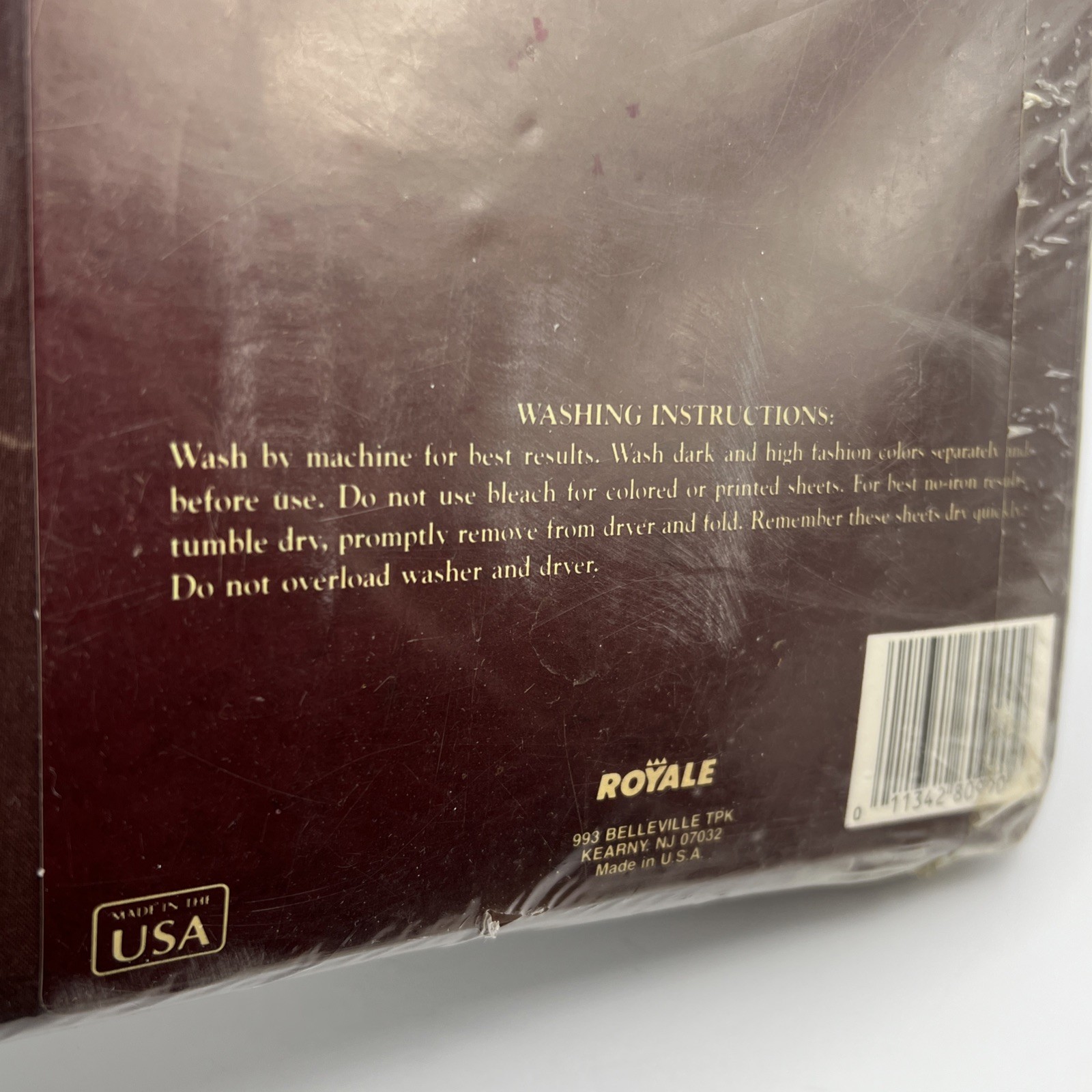 Royale Gold Collection Twin Sheet Set Pillowcase Wine Floral Ruffle gallery