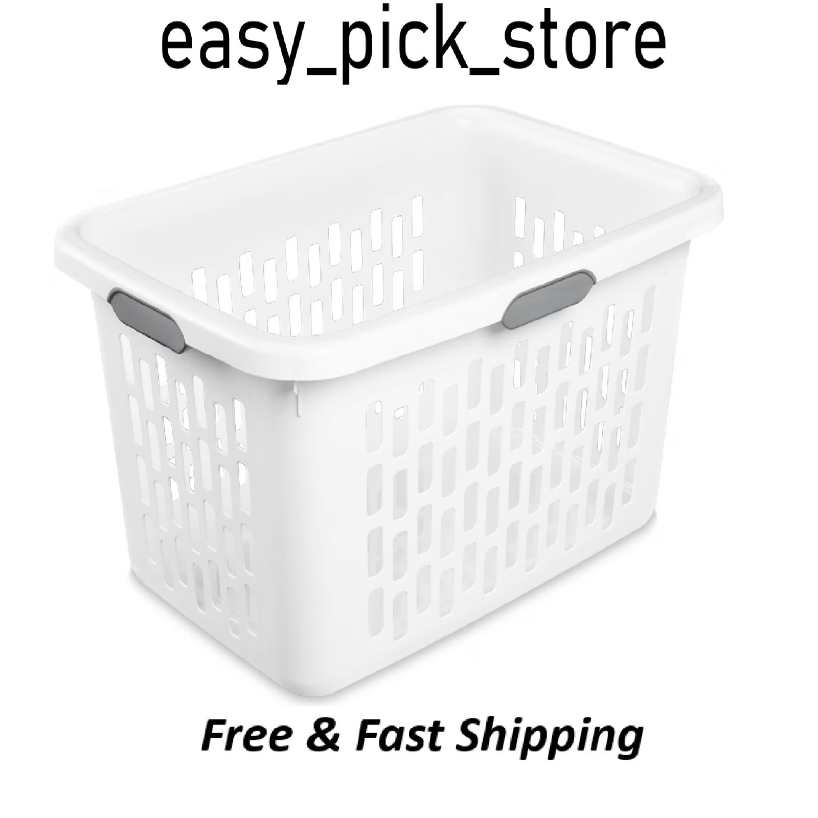Sterilite 2 Bushel Plastic Laundry Basket, Adult, White gallery