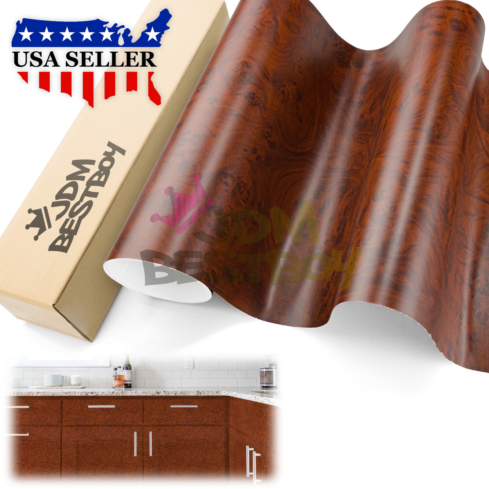 Matte 48" Wood Grain Vinyl Wrap Sticker Decal Car Home Kitchen Decoration DIY gallery