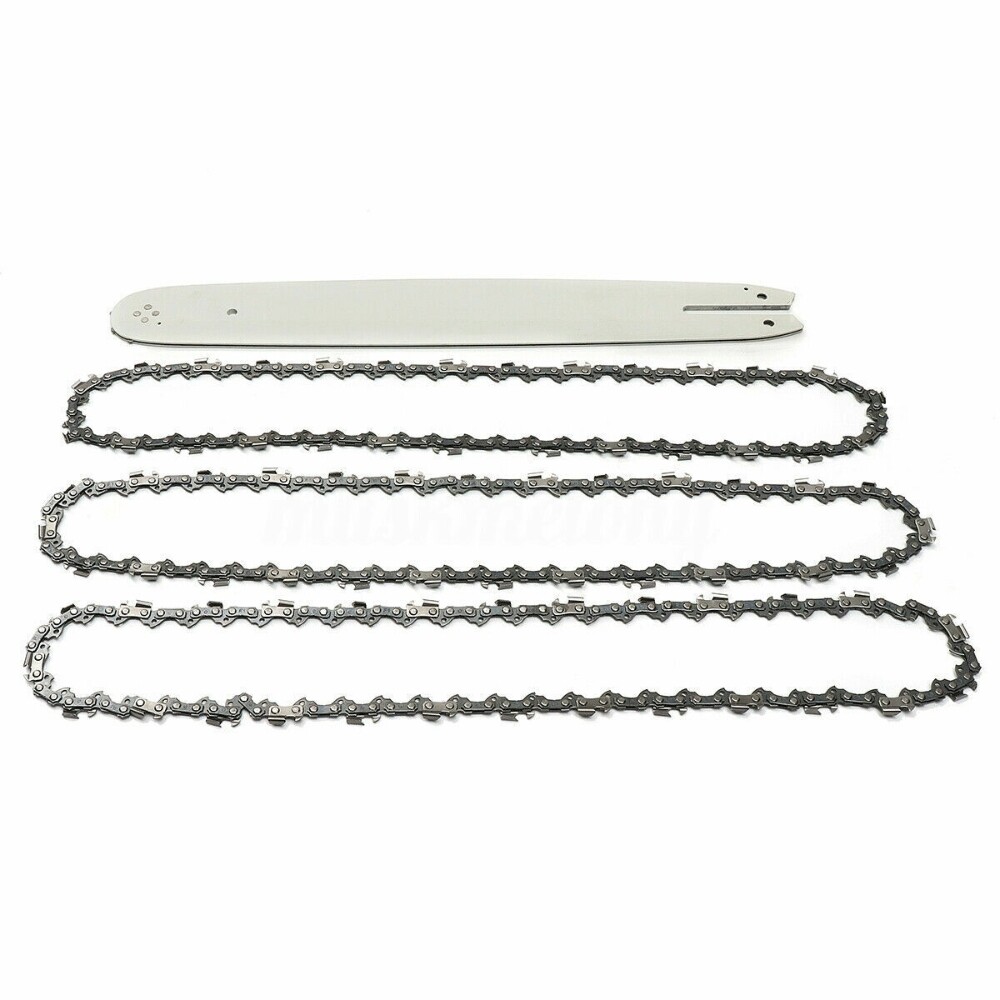 16 Inch Chain Saw Guide Bar + 3 Chains For STIHL 009 010 E10 MS180 MS190 MS250 gallery
