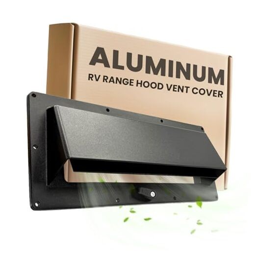Aluminum RV Range Hood Vent Cover - Complete Kit with Waterproof Butyl Black gallery