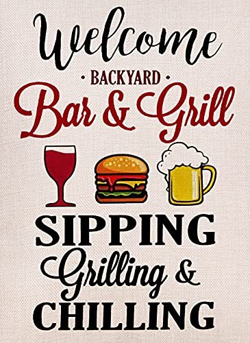 Welcome Backyard Party Garden Flag Vertical Double Garden flag 12.5x18 Inch gallery