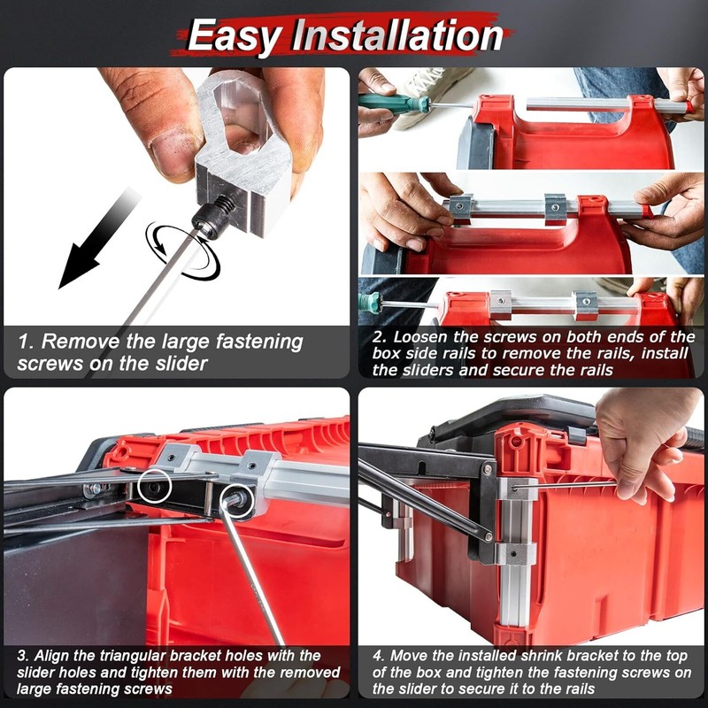 Folding Table Fits for Milwaukee Packout Toolbox,Powerful Magnetic Tool Tray Sid gallery