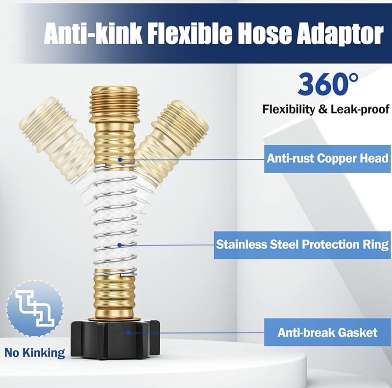 RV Inline Water Filter with Flexible Hose Protector Reduces Bad Taste - A0266 gallery