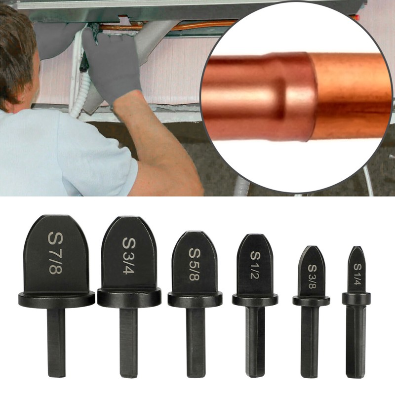 6PC Swaging Tool Drill Bit Set Air Conditioner Copper Pipe Flaring Tube Expander gallery