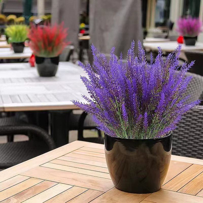 Provence Lavender Plastic Artificial Flowers False Plants Wedding Home Outdoor G gallery