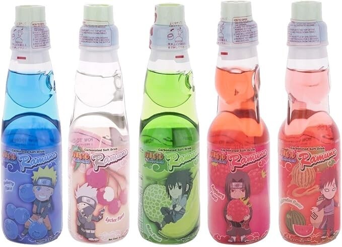 5 NEW Limited Edition Naruto Ramune Bottle Set Japan Soda Flavors Japanese Drink gallery