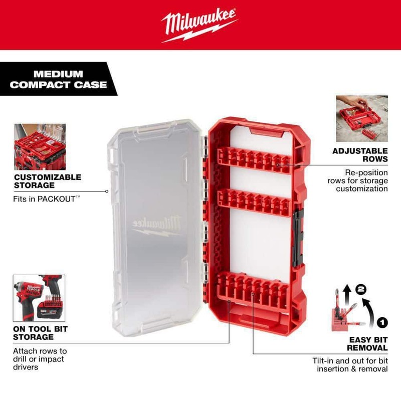 Milwaukee Customizable Medium Compact Case Impact Driver Accessories PACKOUTS gallery