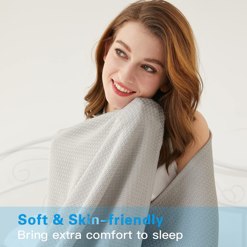 Cooling Blanket 100% Rayon Derived from Bamboo Cool Summer Blanket for Hot Sl... gallery