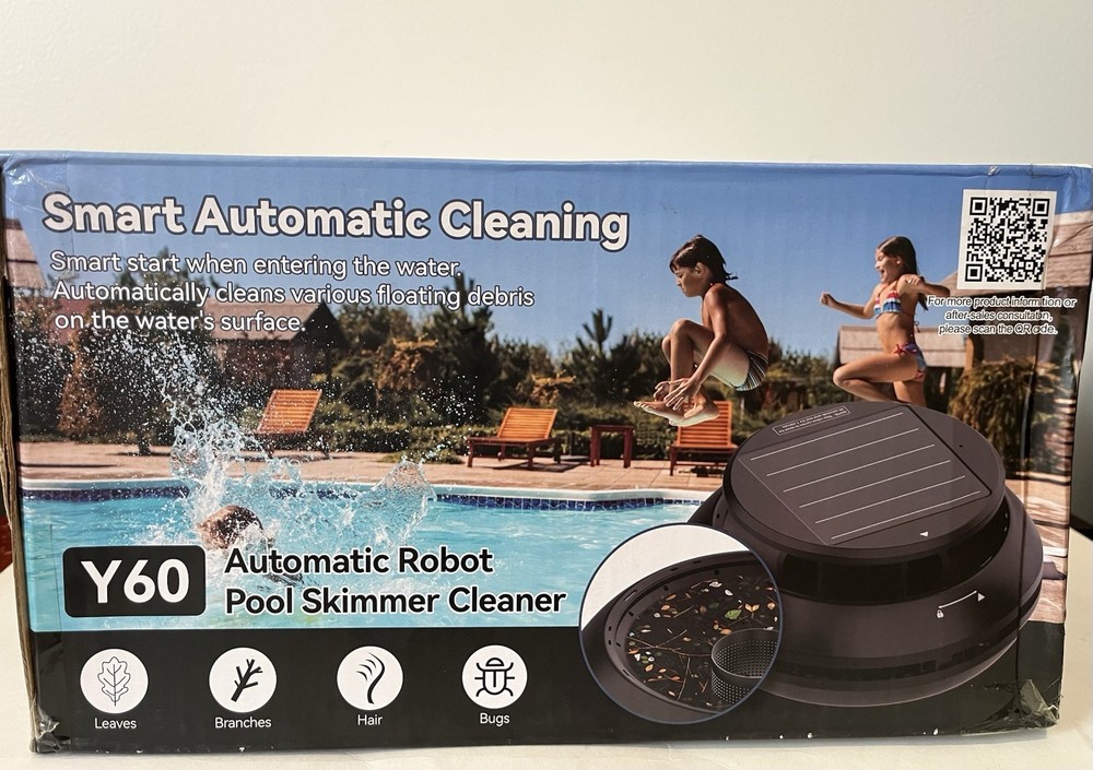 Y60 Pool Cleaner Automatic Robotic Pool Surface Cleaner.