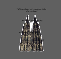 Cologne Cathedral Sticker Waterproof Decal Jesus Faith Church Germany Gift NEW