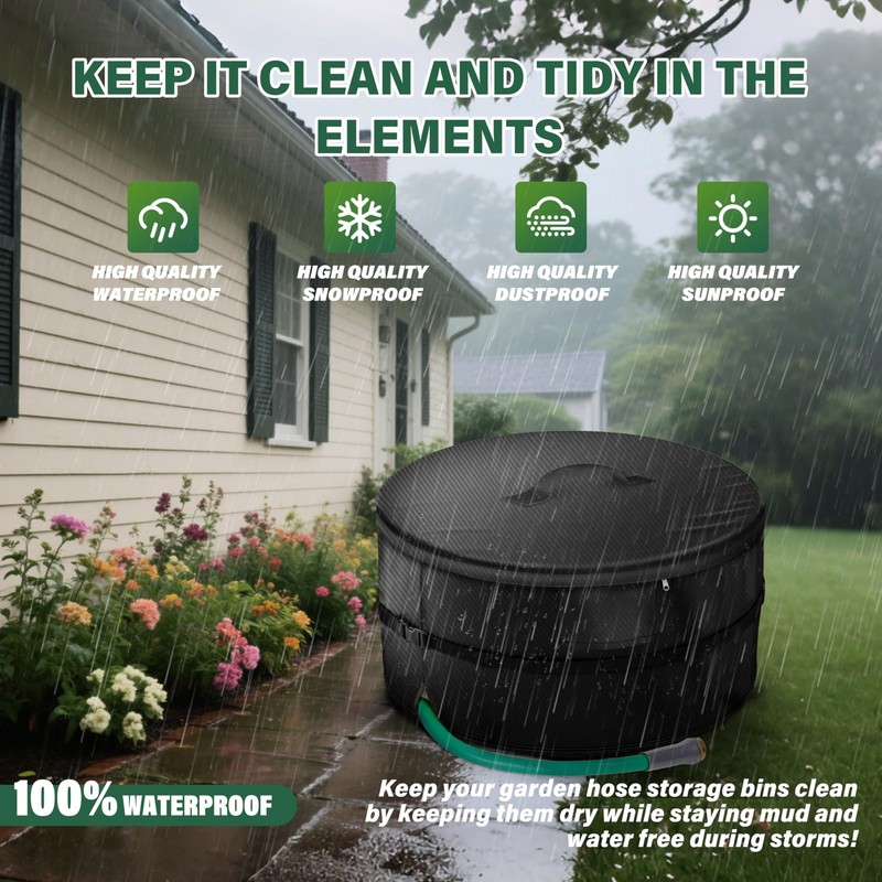Garden Hose Storage Pot Cover – Protective Cover for Garden Hose Holder Pot; ... gallery