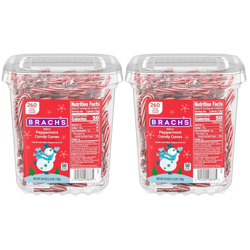 Brach's Mini Candy Canes, 260ct Stocking Stuffers