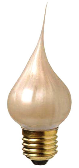 6 Pack -Large E26 Medium Base Champagne Silicone Dipped Light Bulbs, 7.5 Watt gallery