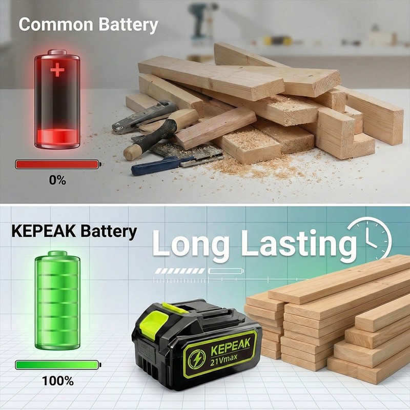 21V Lithium-ion Battery Replacement & Backup Battery with LED Power Indicator gallery