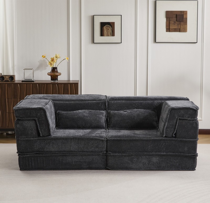 Compression Mahjong Sofa,Convertible Floor Sofa Bed,DIY Boneless Modular Sec gallery