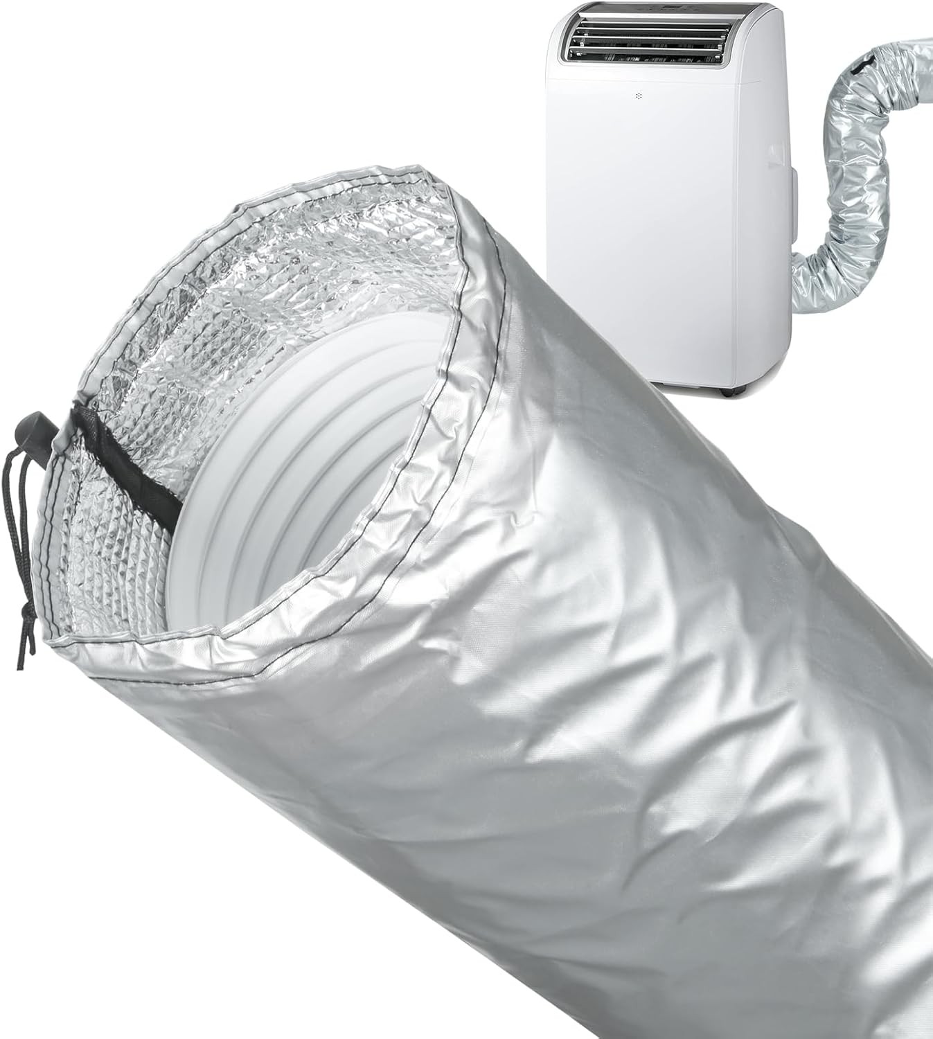 Portable AC Hose Insulation Sleeve, Air Conditioner Hose Cover Wrap for 5" & gallery