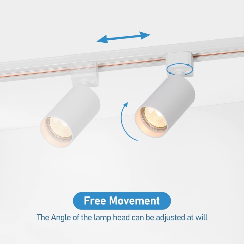 Plug in Track Lighting with Power Cord, 5-Light LED Track Lighting Kit with 3... gallery