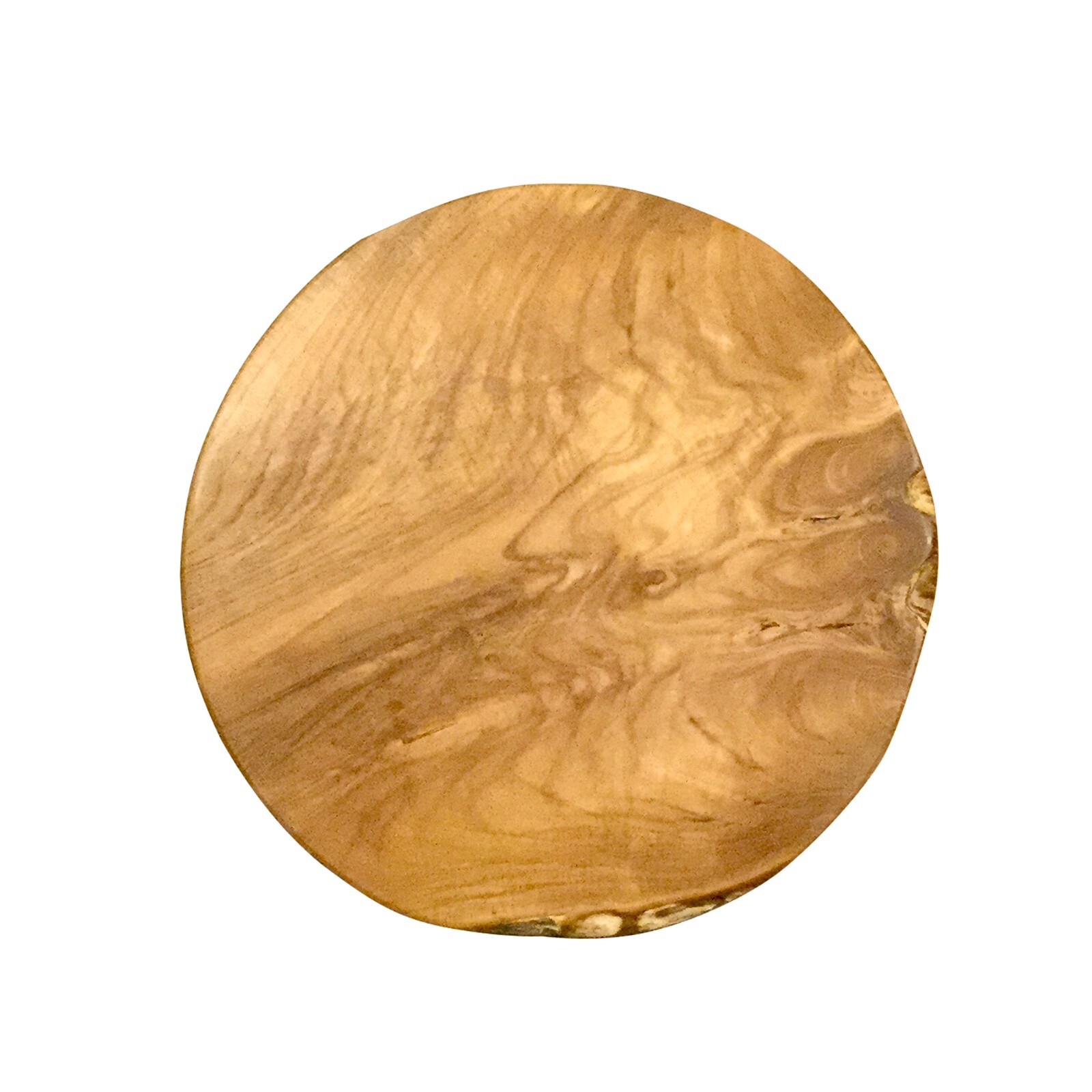 Rustic Natural Round Teak Wood Slab Table Top DIY for Side End Table Home Decor gallery