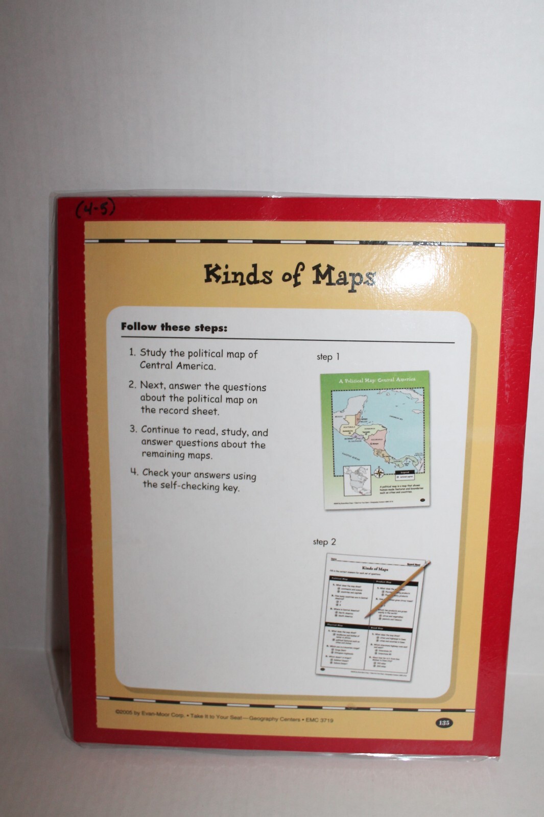 Evan-Moor Geography Folder Center "Kinds of Maps" Activity Grades 4-5 gallery