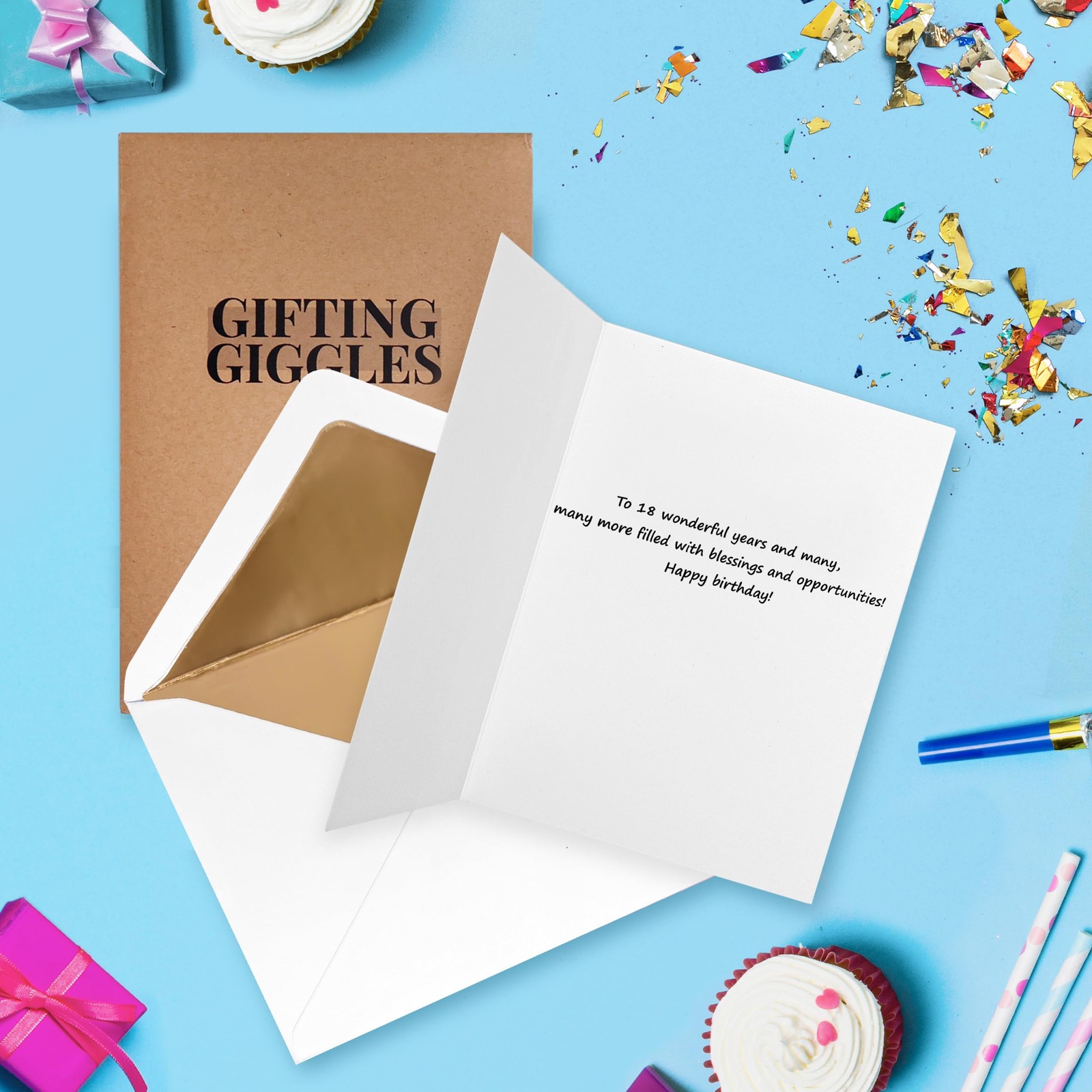 GIFTING GIGGLES 18th Birthday Card - For 5 inches x 7 inches, Multi Color gallery