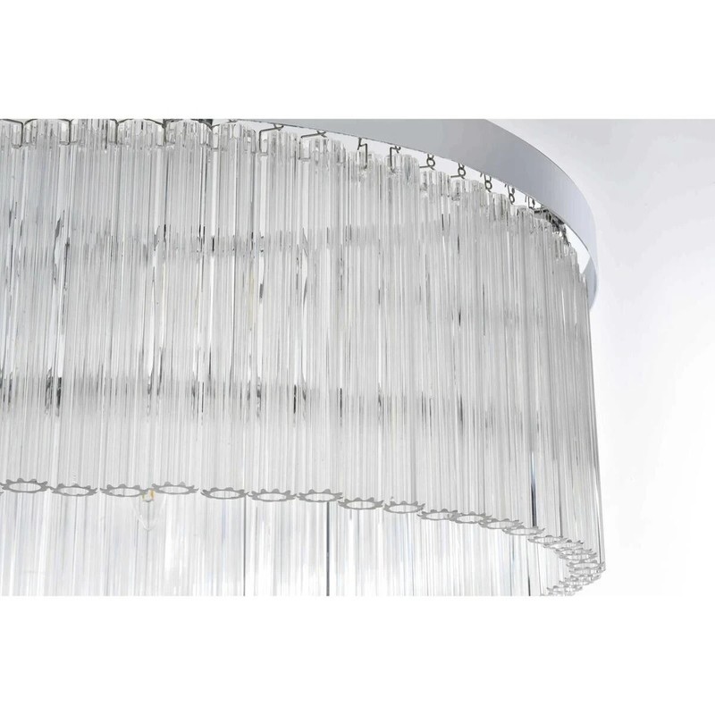 Chandelier Ceiling Light Fixture Chrome High Quality For Foyer Dining Room 24" gallery