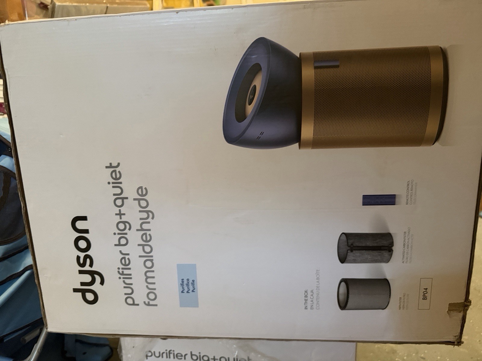 *Brand New SEAL* Dyson Purifier Big + Quiet Formaldehyde Gold/Prussian Blue BP04 gallery