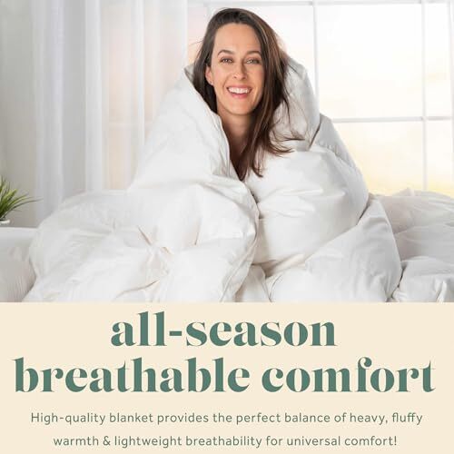 ComfyDown RoyalRest Comforter - Made in USA, 750+ Fill Power Luxury White Down, gallery