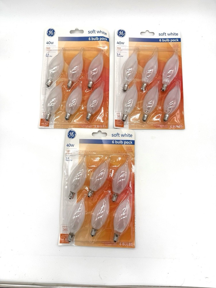 BULB 40W CA BASE EC SW 18 PACK SOFT WHITE