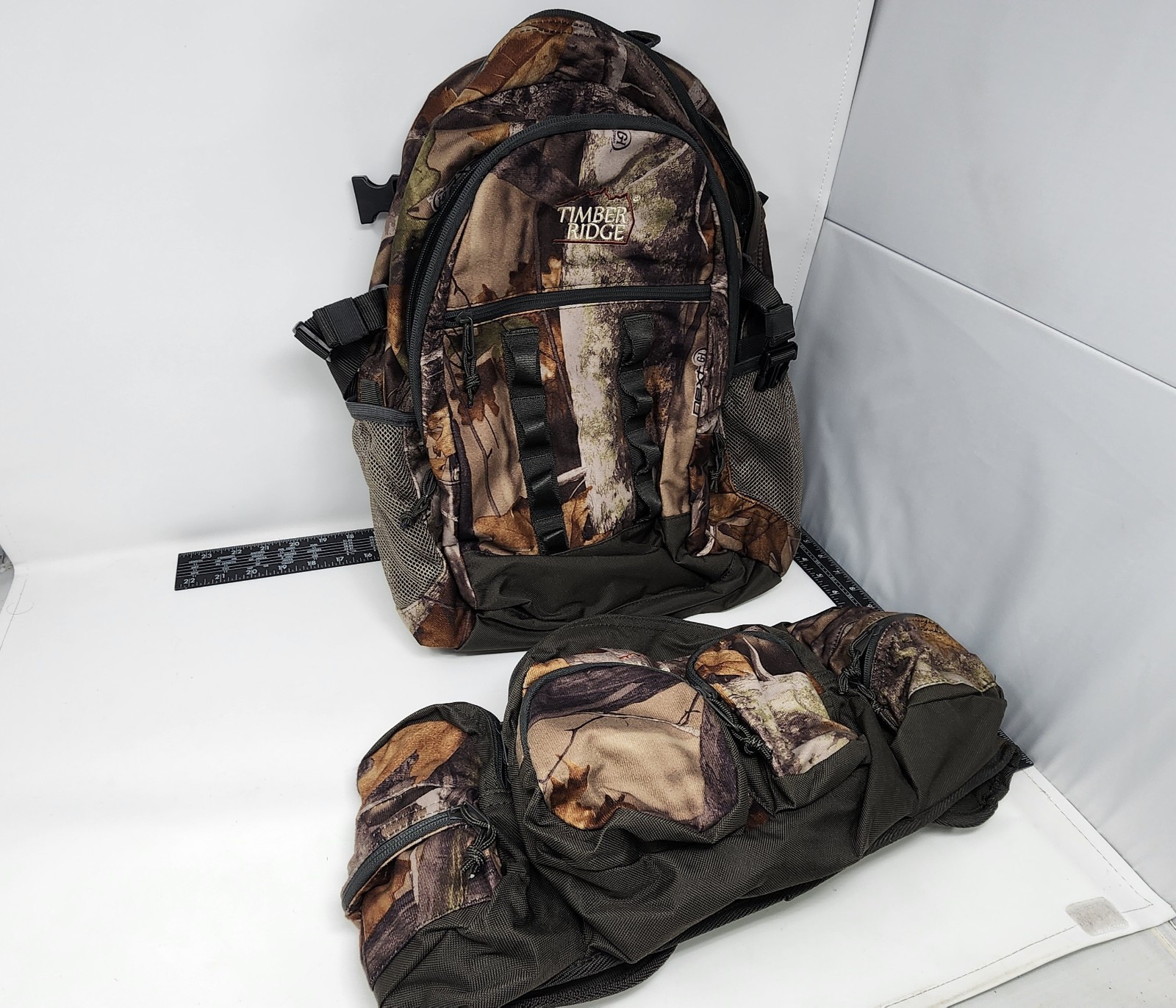 Timber Ridge Backpack real tree with zipper waist pouch 2