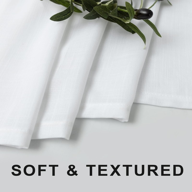 KOUFALL Waterproof White Fabric Shower Curtain 54x78 Inch Mildew Resistant gallery