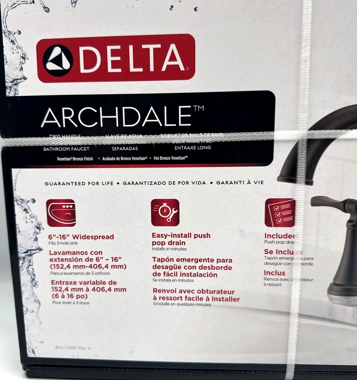 Delta Archdale 2 Handle Wide Spread Bathroom Faucet Venetian Bronze 35798LF-RB gallery