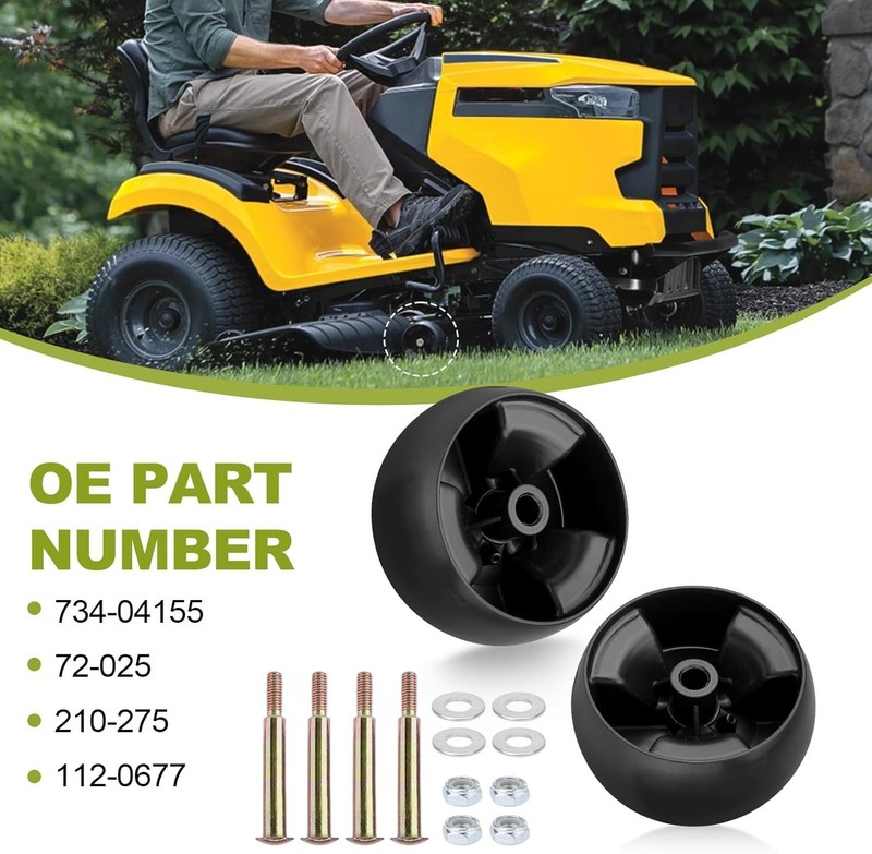 4-Pack 5'' Mower Deck Wheel Kit for MTD & Cub Cadet - Durable Replacement gallery