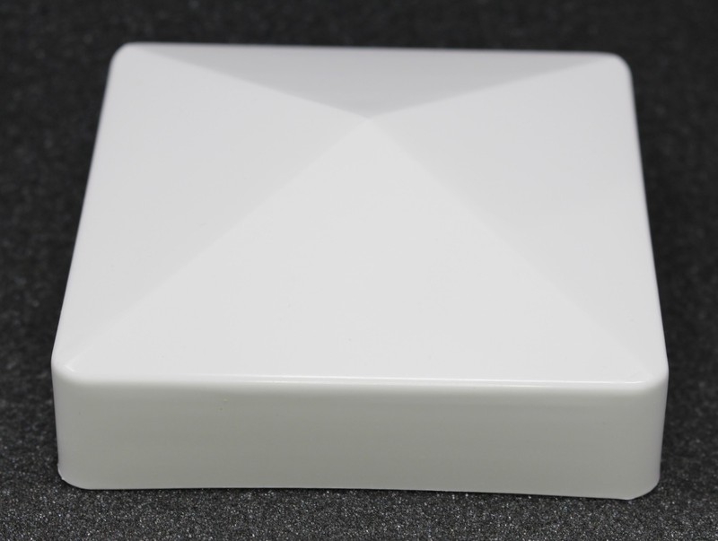 Fence Post Pvc or Vinyl Cap Plastic White True 4 x 4 pyramid 4x4 100 MM gallery